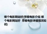 哪個電影網(wǎng)站好(想看電影介紹 哪個電影網(wǎng)站好  想看電影詳細(xì)情況如何)