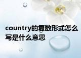 country的復(fù)數(shù)形式怎么寫是什么意思