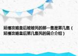 延禧攻略皇后娘娘死的那一集是第幾集（延禧攻略皇后第幾集死的簡(jiǎn)介介紹）