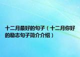十二月最好的句子（十二月你好的勵(lì)志句子簡(jiǎn)介介紹）