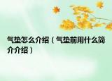 氣墊怎么介紹（氣墊前用什么簡(jiǎn)介介紹）
