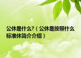 公休是什么?（公休是按照什么標(biāo)準(zhǔn)休簡(jiǎn)介介紹）