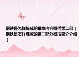 鋼鐵是怎樣煉成的每章內(nèi)容概括第二部（鋼鐵是怎樣煉成的第二部分概括簡介介紹）