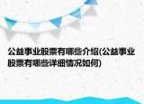 公益事業(yè)股票有哪些介紹(公益事業(yè)股票有哪些詳細情況如何)