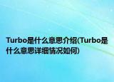 Turbo是什么意思介紹(Turbo是什么意思詳細(xì)情況如何)
