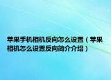 蘋果手機相機反向怎么設置（蘋果相機怎么設置反向簡介介紹）
