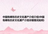 中國有哪些歷史文化遺產(chǎn)介紹介紹(中國有哪些歷史文化遺產(chǎn)介紹詳細(xì)情況如何)