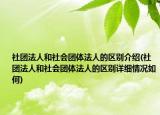 社團法人和社會團體法人的區(qū)別介紹(社團法人和社會團體法人的區(qū)別詳細(xì)情況如何)