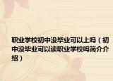 職業(yè)學校初中沒畢業(yè)可以上嗎（初中沒畢業(yè)可以讀職業(yè)學校嗎簡介介紹）