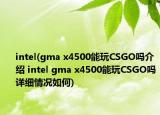 intel(gma x4500能玩CSGO嗎介紹 intel gma x4500能玩CSGO嗎詳細情況如何)