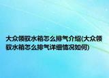 大眾領(lǐng)馭水箱怎么排氣介紹(大眾領(lǐng)馭水箱怎么排氣詳細情況如何)