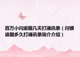 百萬(wàn)小閃逾期幾天打通訊錄（閃銀逾期多久打通訊錄簡(jiǎn)介介紹）