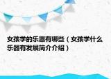 女孩學(xué)的樂器有哪些（女孩學(xué)什么樂器有發(fā)展簡介介紹）