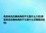 鑫森淼焱垚骉犇羴的字義是什么介紹(鑫森淼焱垚骉犇羴的字義是什么詳細(xì)情況如何)