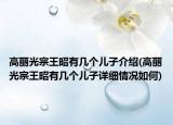 高麗光宗王昭有幾個兒子介紹(高麗光宗王昭有幾個兒子詳細(xì)情況如何)