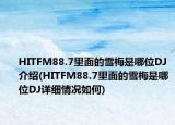 HITFM88.7里面的雪梅是哪位DJ介紹(HITFM88.7里面的雪梅是哪位DJ詳細(xì)情況如何)