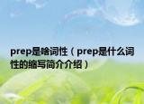 prep是啥詞性（prep是什么詞性的縮寫簡介介紹）