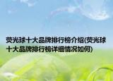 熒光球十大品牌排行榜介紹(熒光球十大品牌排行榜詳細(xì)情況如何)