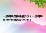 一級(jí)調(diào)研員待遇是多少（一級(jí)調(diào)研員是什么待遇簡介介紹）