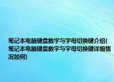 筆記本電腦鍵盤數(shù)字與字母切換鍵介紹(筆記本電腦鍵盤數(shù)字與字母切換鍵詳細(xì)情況如何)
