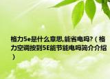 格力5e是什么意思,能省電嗎?（格力空調(diào)按到5E能節(jié)能電嗎簡(jiǎn)介介紹）