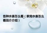 各種水表怎么看（家用水表怎么看簡(jiǎn)介介紹）