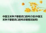 中國玉米種子都是進(jìn)口的嗎介紹(中國玉米種子都是進(jìn)口的嗎詳細(xì)情況如何)