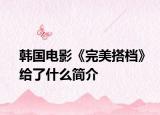 韓國電影《完美搭檔》給了什么簡介