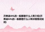 開奧迪A4L的一般都是什么人呢介紹(開奧迪A4L的一般都是什么人呢詳細(xì)情況如何)