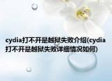 cydia打不開是越獄失敗介紹(cydia打不開是越獄失敗詳細(xì)情況如何)