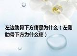 左邊肋骨下方疼是為什么（左側(cè)肋骨下方為什么疼）