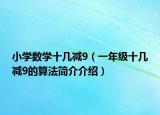 小學(xué)數(shù)學(xué)十幾減9（一年級(jí)十幾減9的算法簡(jiǎn)介介紹）