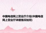中國(guó)電信網(wǎng)上營(yíng)業(yè)廳介紹(中國(guó)電信網(wǎng)上營(yíng)業(yè)廳詳細(xì)情況如何)