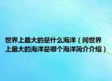 世界上最大的是什么海洋（問(wèn)世界上最大的海洋是哪個(gè)海洋簡(jiǎn)介介紹）