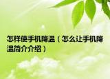 怎樣使手機(jī)降溫（怎么讓手機(jī)降溫簡(jiǎn)介介紹）