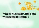 什么時候可以鑒定胎兒性別（胎兒性別鑒定時間什么時候好）
