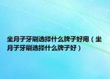 坐月子牙刷選擇什么牌子好用（坐月子牙刷選擇什么牌子好）