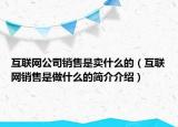 互聯(lián)網(wǎng)公司銷售是賣什么的（互聯(lián)網(wǎng)銷售是做什么的簡介介紹）