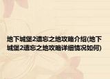 地下城堡2遺忘之地攻略介紹(地下城堡2遺忘之地攻略詳細情況如何)