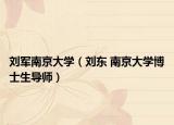 劉軍南京大學(xué)（劉東 南京大學(xué)博士生導(dǎo)師）