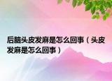 后腦頭皮發(fā)麻是怎么回事（頭皮發(fā)麻是怎么回事）