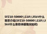 SFZ10-50000\110\35kV什么意思介紹(SFZ10-50000\110\35kV什么意思詳細情況如何)