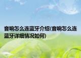 音響怎么連藍牙介紹(音響怎么連藍牙詳細情況如何)