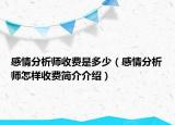 感情分析師收費(fèi)是多少（感情分析師怎樣收費(fèi)簡(jiǎn)介介紹）