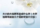 大小的大加兩筆變成什么字（大字加兩筆能變幾個別的字簡介介紹）