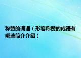 稱贊的詞語（形容稱贊的成語有哪些簡介介紹）