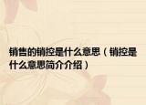 銷售的銷控是什么意思（銷控是什么意思簡(jiǎn)介介紹）