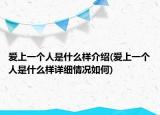 愛上一個人是什么樣介紹(愛上一個人是什么樣詳細情況如何)