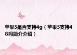 蘋果5是否支持4g（蘋果5支持4G嗎簡介介紹）