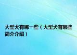 大型犬有哪一些（大型犬有哪些簡介介紹）